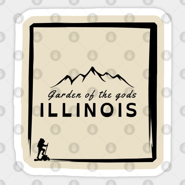 Garden of the gods, Illinois Sticker by TeeText